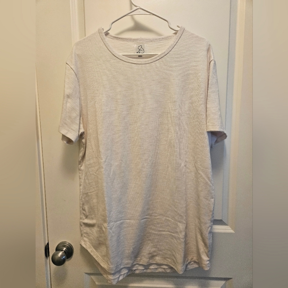 Kuwalla Slub Hi-Lo Tee White XL